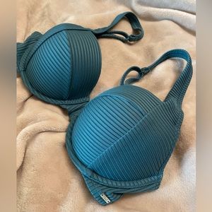 PINK Victoria’s Secret Push-Up Bikini Top - Teal - Medium - Only worn once!
